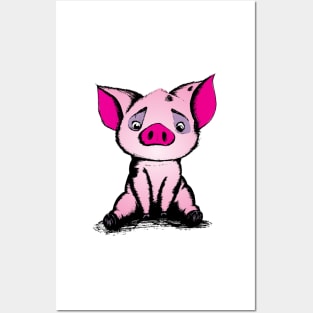 Pink Pig Posters and Art